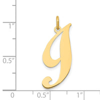 14k Large Fancy Script Letter I Initial Charm-YC654I