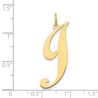 14k Large Fancy Script Letter J Initial Charm-YC654J