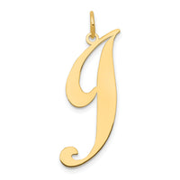 14k Large Fancy Script Letter J Initial Charm-YC654J