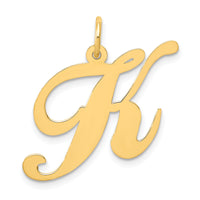14k Large Fancy Script Letter K Initial Charm-YC654K