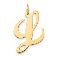 14k Large Fancy Script Letter L Initial Charm-YC654L