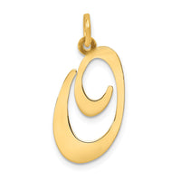 14k Large Fancy Script Letter O Initial Charm-YC654O