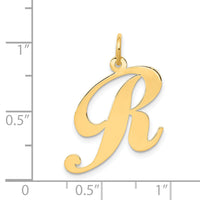14k Large Fancy Script Letter R Initial Charm-YC654R
