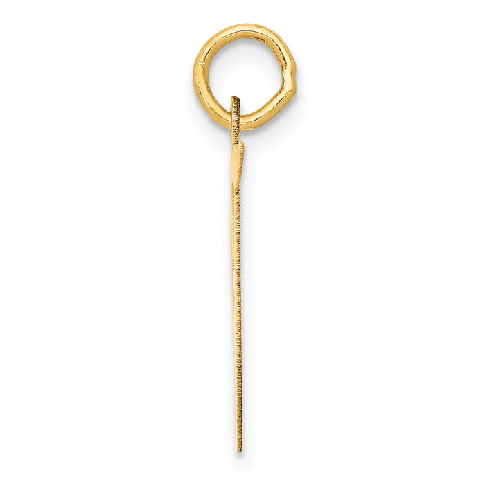 14k Large Fancy Script Letter T Initial Charm-YC654T