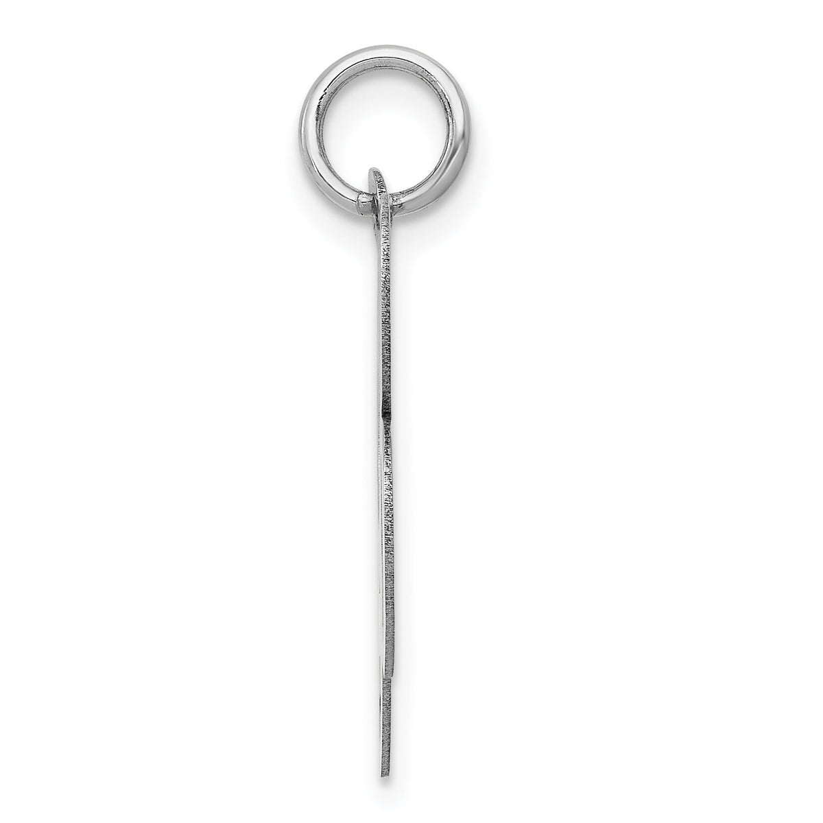 14k White Gold Large Fancy Script Letter B Initial Charm-YC655B