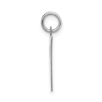 14k White Gold Large Fancy Script Letter H Initial Charm-YC655H