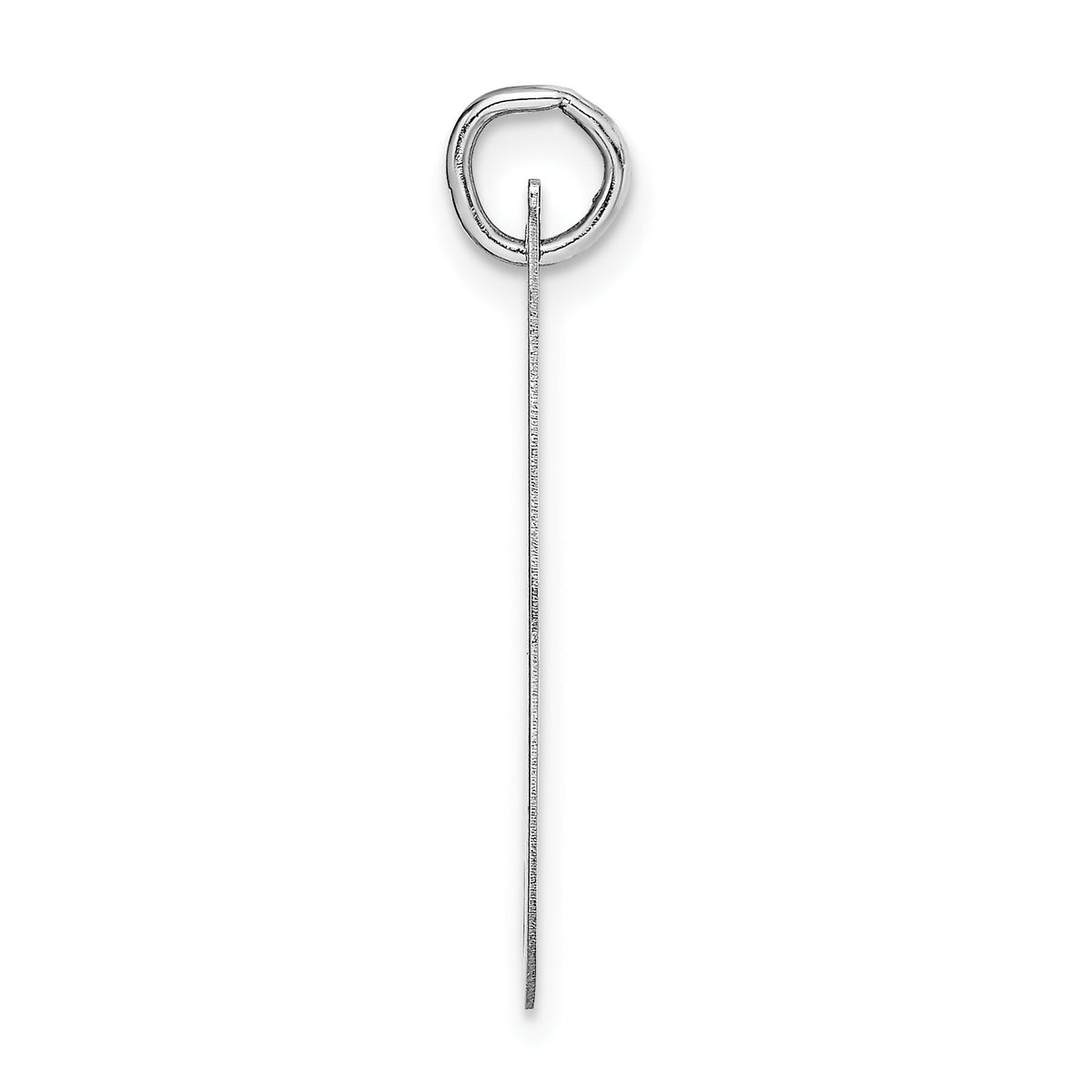 14k White Gold Large Fancy Script Letter I Initial Charm-YC655I