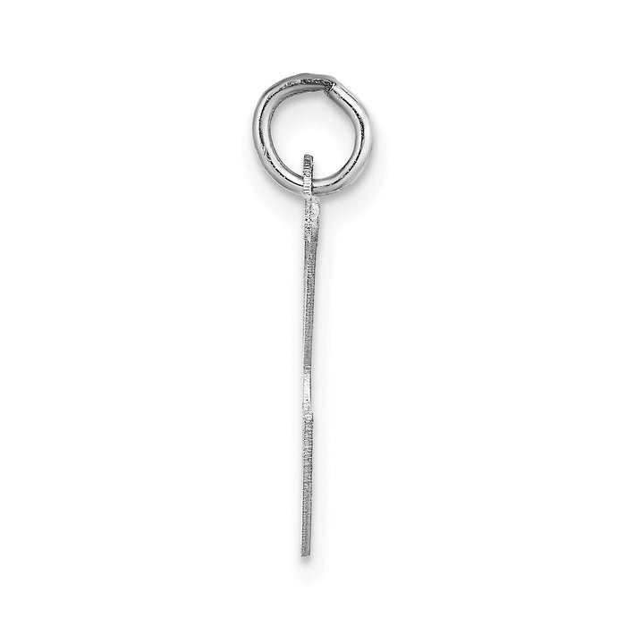 14k White Gold Large Fancy Script Letter K Initial Charm-YC655K