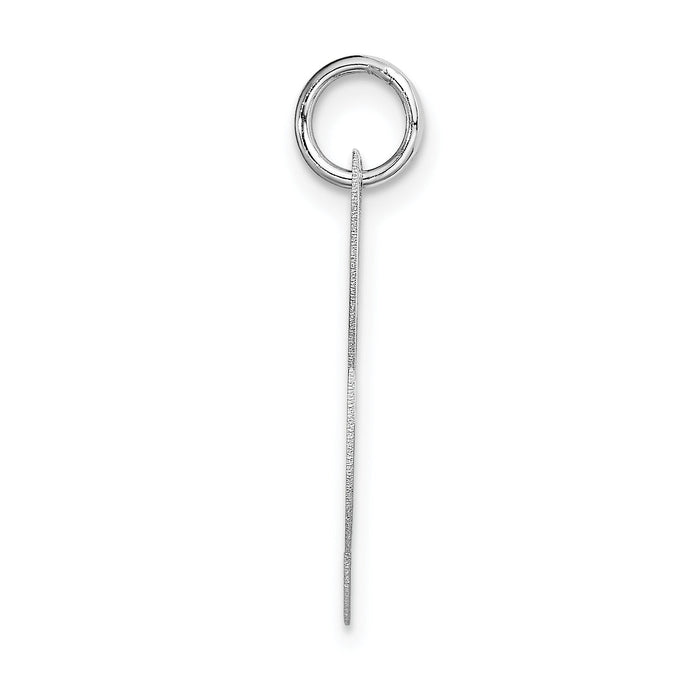 14k White Gold Large Fancy Script Letter L Initial Charm-YC655L