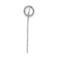 14k White Gold Large Fancy Script Letter N Initial Charm-YC655N