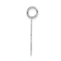 14k White Gold Large Fancy Script Letter R Initial Charm-YC655R