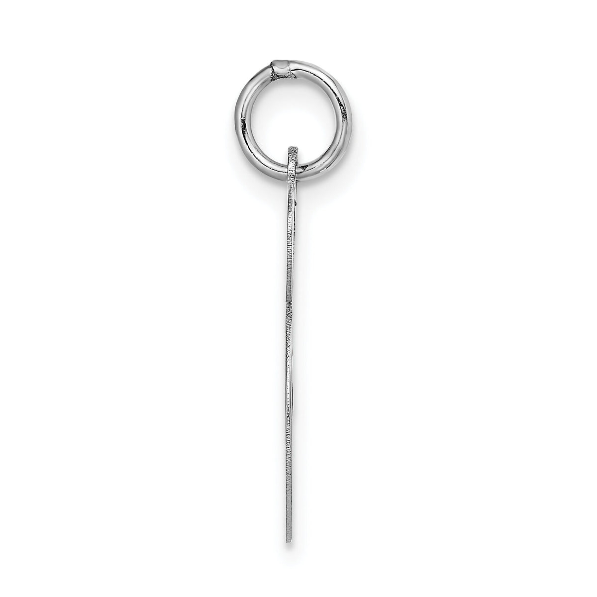14k White Gold Large Fancy Script Letter S Initial Charm-YC655S