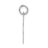 14k White Gold Large Fancy Script Letter S Initial Charm-YC655S