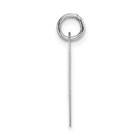 14k White Gold Large Fancy Script Letter V Initial Charm-YC655V