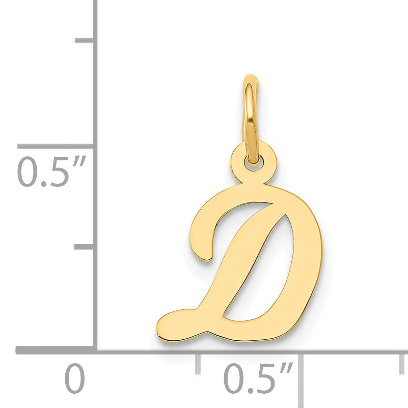 14k Small Script Letter D Initial Charm-YC658D