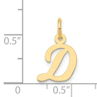 14k Small Script Letter D Initial Charm-YC658D