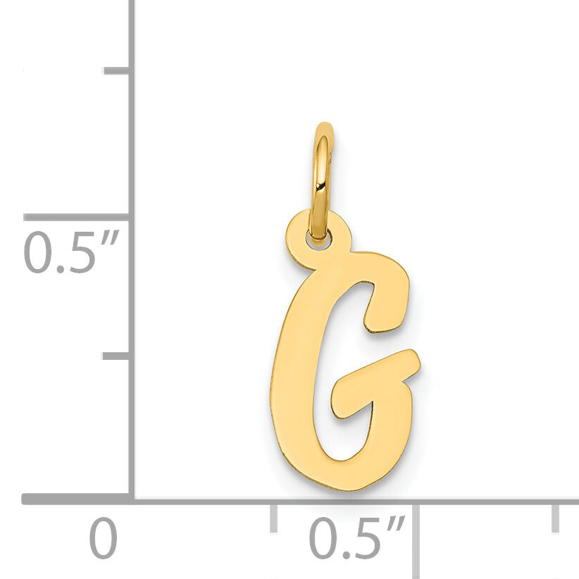 14k Small Script Letter G Initial Charm-YC658G