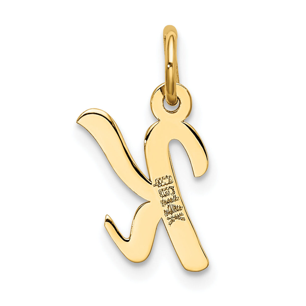 14k Small Script Letter K Initial Charm-YC658K