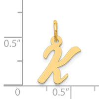 14k Small Script Letter K Initial Charm-YC658K