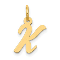 14k Small Script Letter K Initial Charm-YC658K