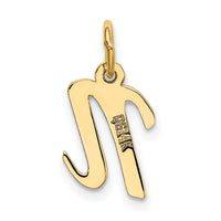 14k Small Script Letter N Initial Charm-YC658N