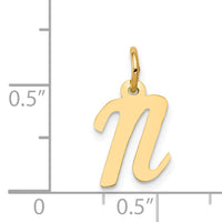 14k Small Script Letter N Initial Charm-YC658N