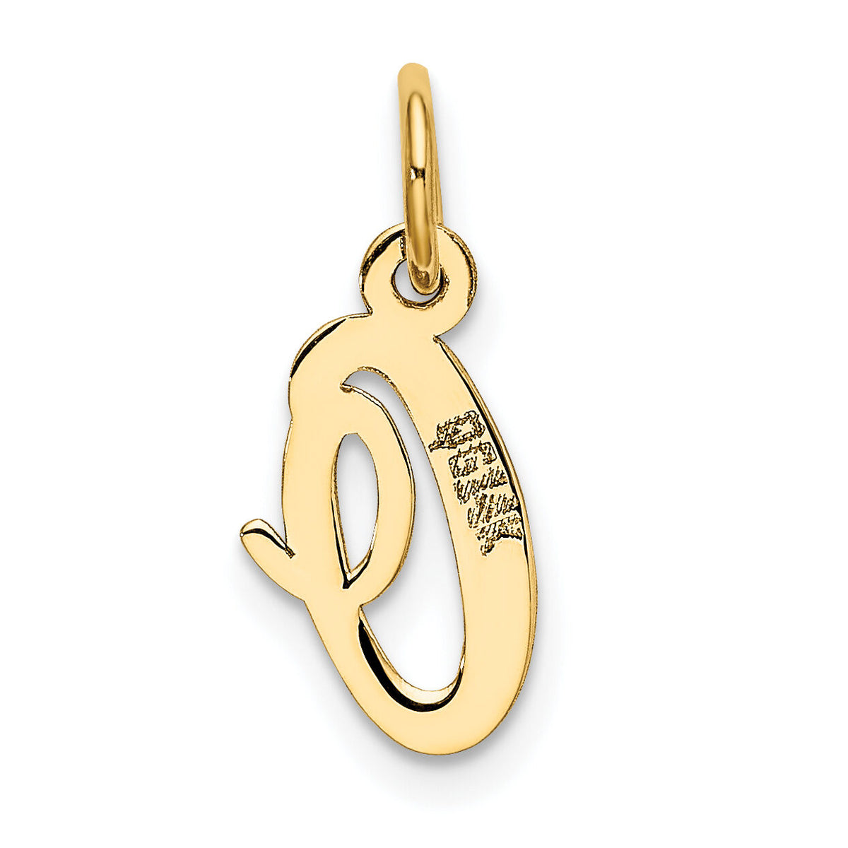 14k Small Script Letter O Initial Charm-YC658O