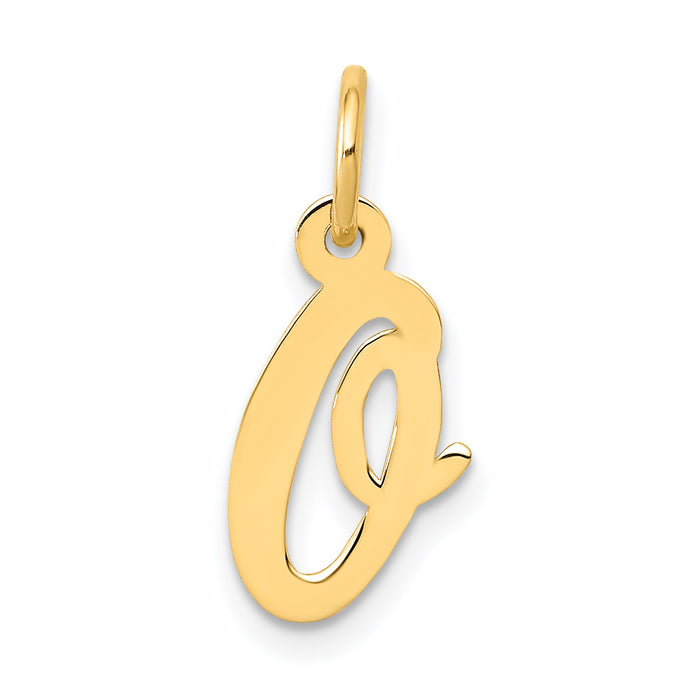 14k Small Script Letter O Initial Charm-YC658O