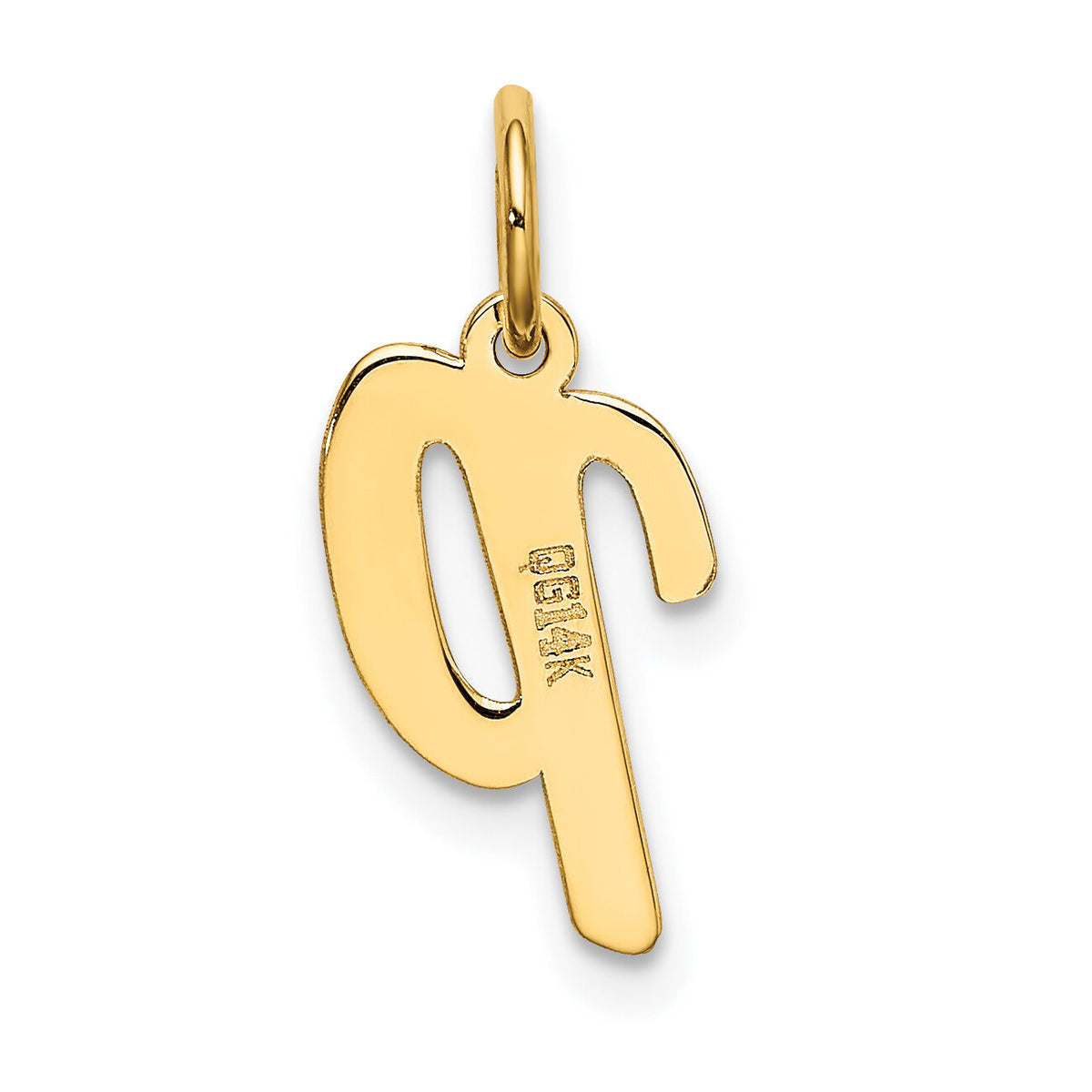 14k Small Script Letter P Initial Charm-YC658P