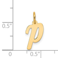 14k Small Script Letter P Initial Charm-YC658P