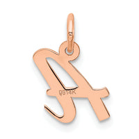 14k Rose Gold Small Script Letter A Initial Charm-YC658RA