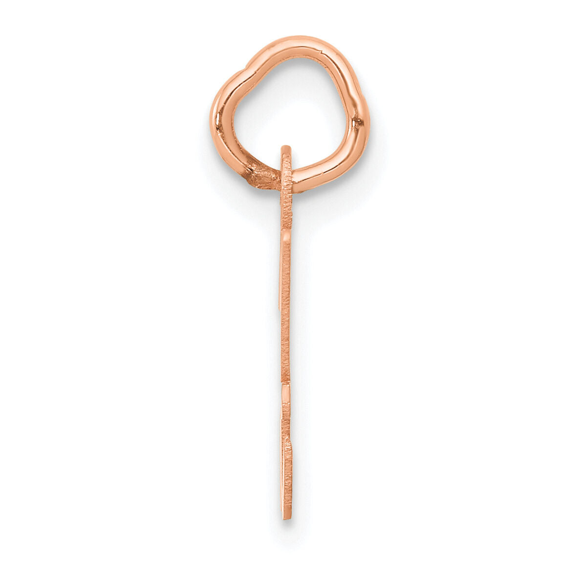 14k Rose Gold Small Script Letter H Initial Charm-YC658RH