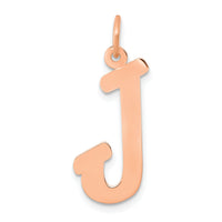 14k Rose Gold Small Script Letter J Initial Charm-YC658RJ