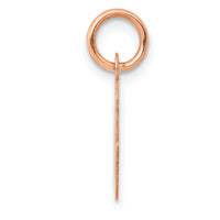 14k Rose Gold Small Script Letter O Initial Charm-YC658RO