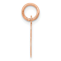 14k Rose Gold Small Script Letter S Initial Charm-YC658RS