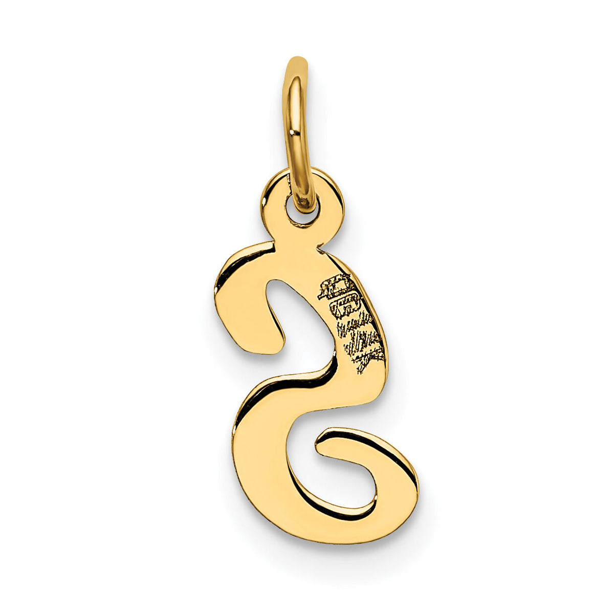 14k Small Script Letter S Initial Charm-YC658S