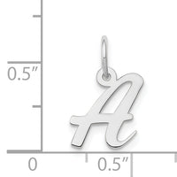14k White Gold Small Script Letter A Initial Charm-YC659A