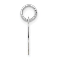 14k White Gold Small Script Letter B Initial Charm-YC659B