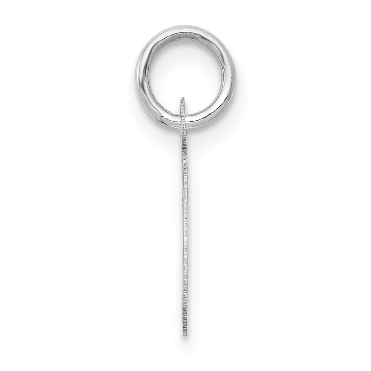 14k White Gold Small Script Letter C Initial Charm-YC659C