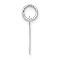 14k White Gold Small Script Letter C Initial Charm-YC659C