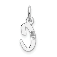 14k White Gold Small Script Letter C Initial Charm-YC659C