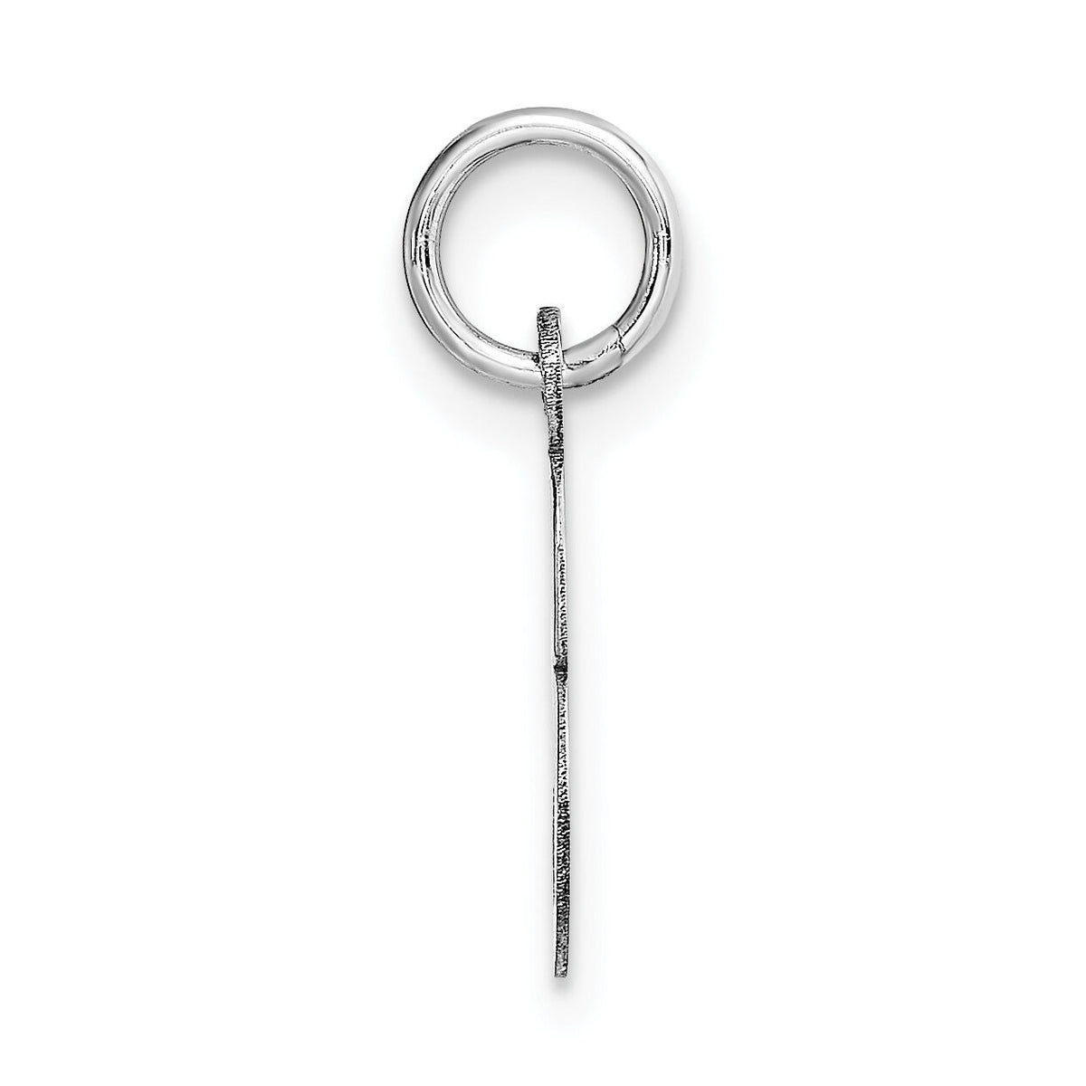 14k White Gold Small Script Letter E Initial Charm-YC659E