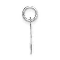 14k White Gold Small Script Letter E Initial Charm-YC659E