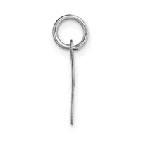 14k White Gold Small Script Letter F Initial Charm-YC659F