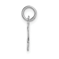 14k White Gold Small Script Letter H Initial Charm-YC659H