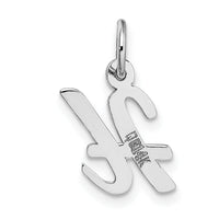 14k White Gold Small Script Letter H Initial Charm-YC659H