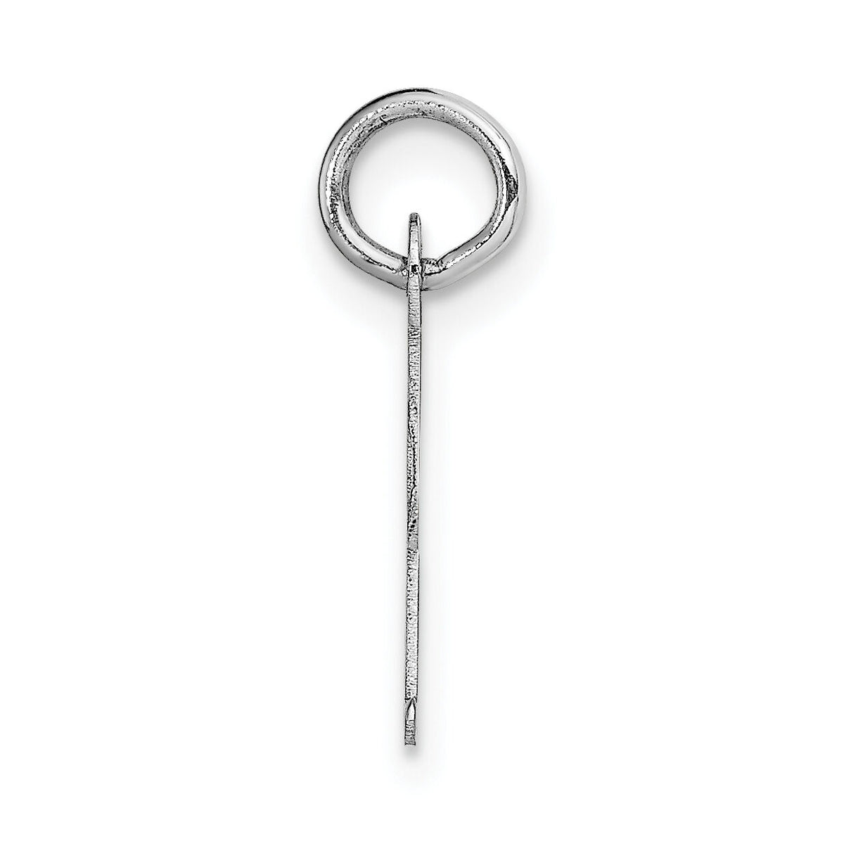 14k White Gold Small Script Letter I Initial Charm-YC659I