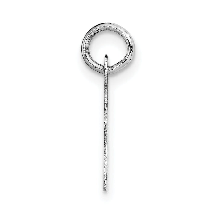 14k White Gold Small Script Letter I Initial Charm-YC659I