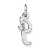 14k White Gold Small Script Letter I Initial Charm-YC659I