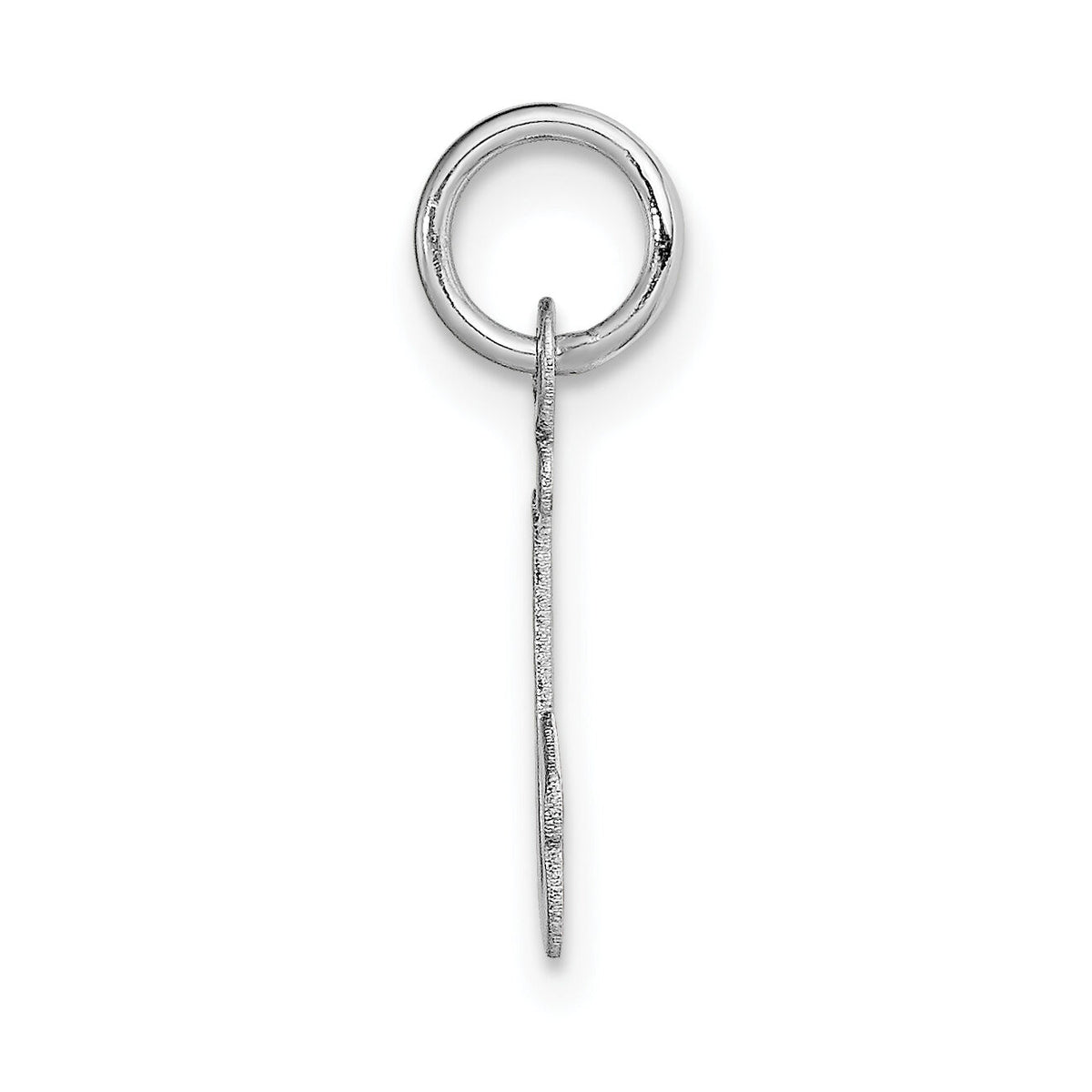 14k White Gold Small Script Letter J Initial Charm-YC659J